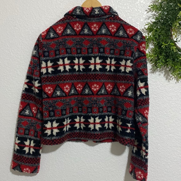 Essentials Style Fleece Zip Up Jacket Size Medium - Picture 5 of 8